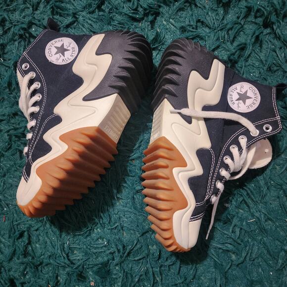 Converse Run Star Motion CX Black Gum Platform Shoes Womens Size 9 - Picture 2 of 8